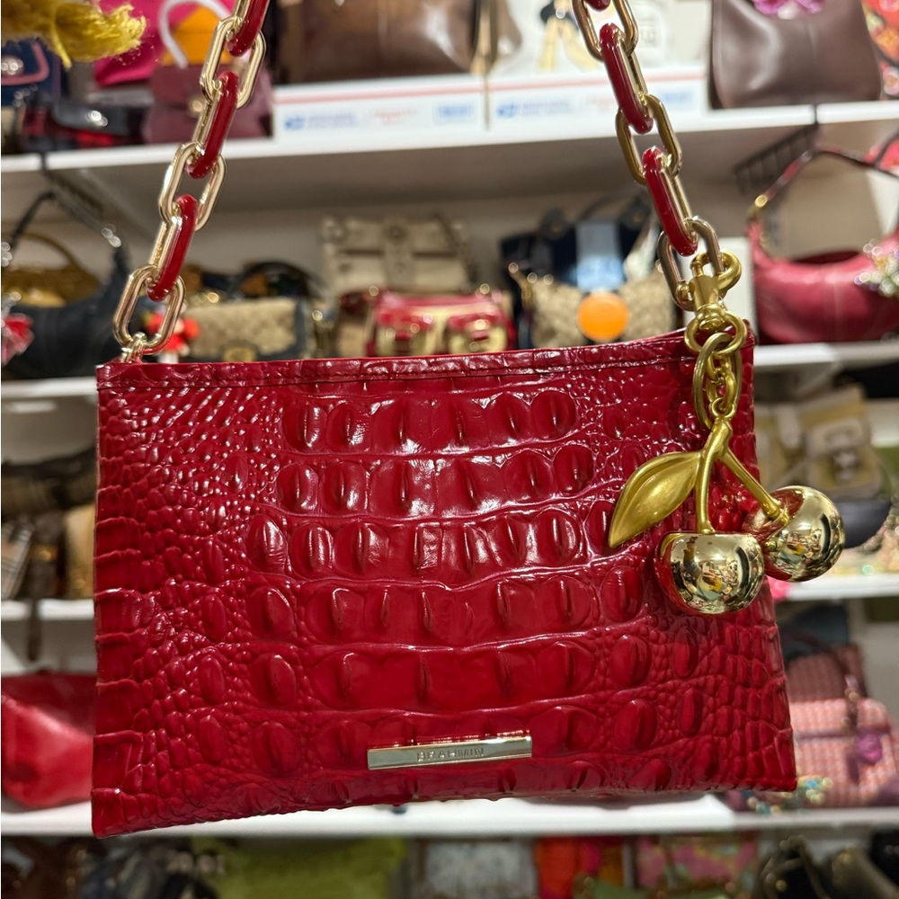 Mod Lorelei Croc Embossed Leather Shoulder Bag
Brahmin  in new condition no tag